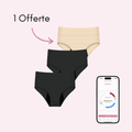 2 Céleste respirantes noires + 1 Céleste respirante beige (taille haute)