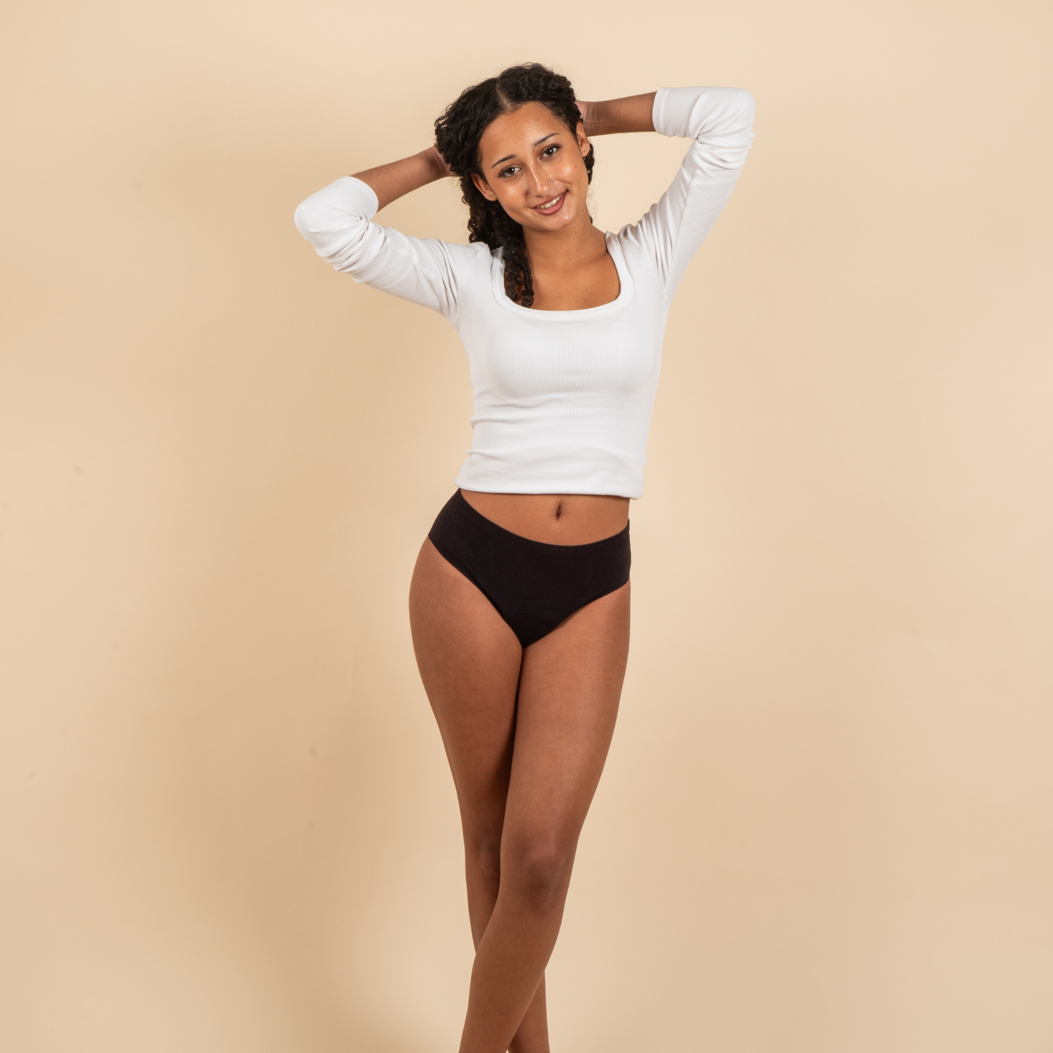 Culotte Menstruelle Ados Nina sans coutures (taille haute)